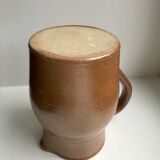 brown stoneware pitcher Digoin Sarreguemines vintage
