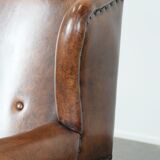 Timeless sheepskin wingback armchair with beautiful colours