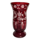 Vase vintage en verre taillé