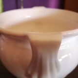 Pot / cover pot in glazed white ceramic - 1950s