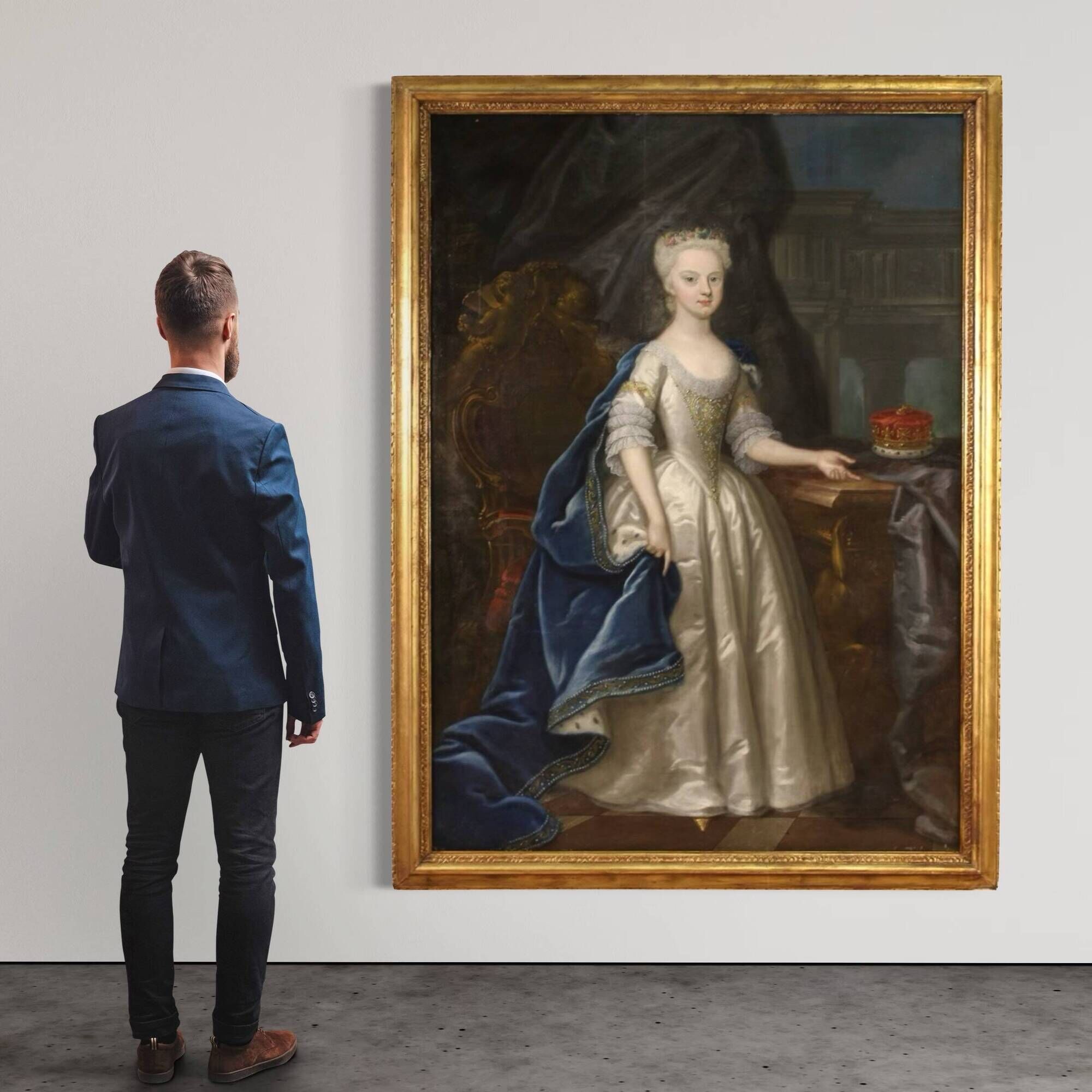 Great 18th century painting, portrait of a young princess