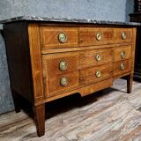 Commode époque Louis XVI en marquéterie époque XVIIIeme