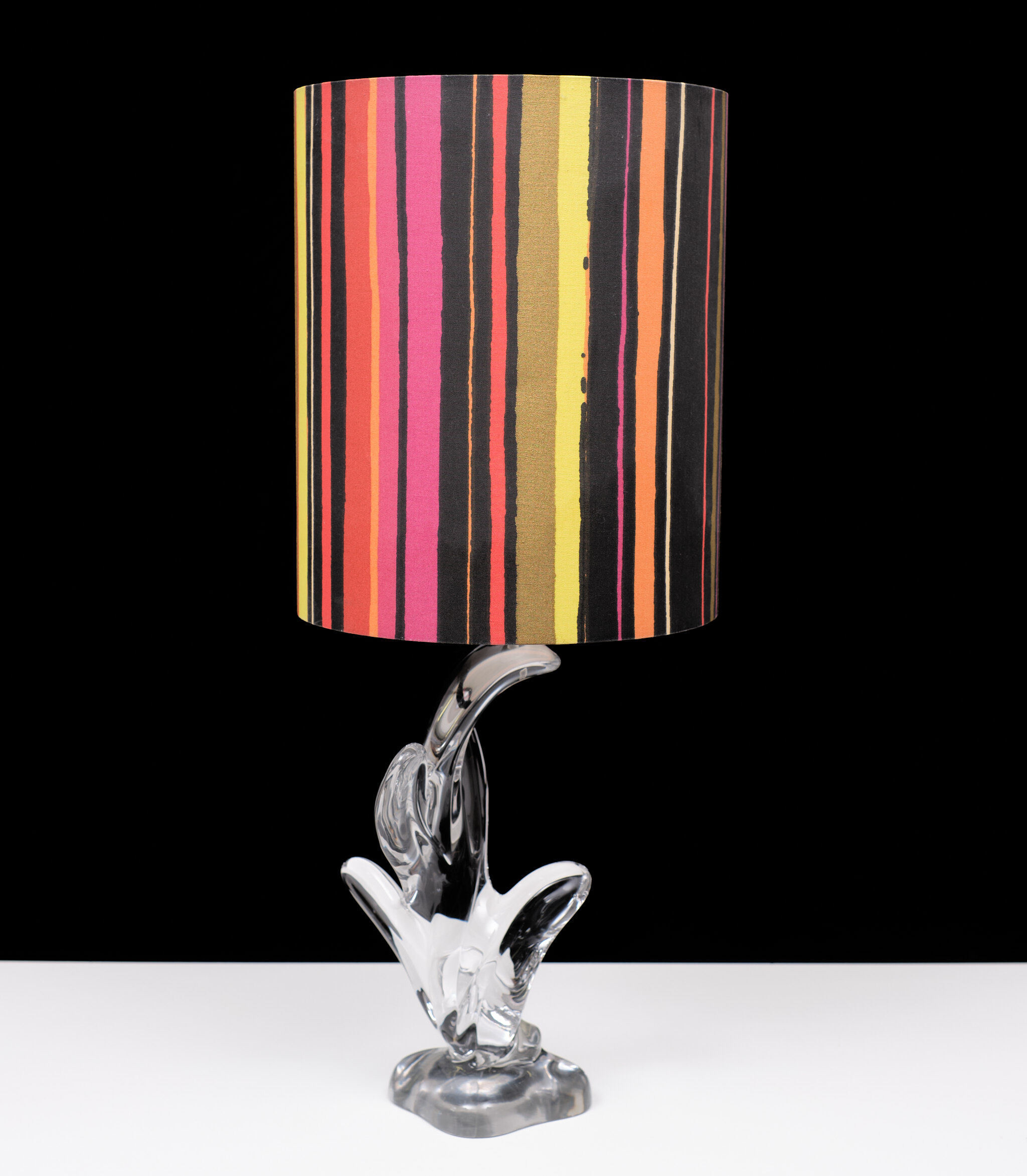 Chrystal Glass Cactus Table Lamp Vannes the Chatel, France, 1960s