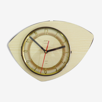 Horloge pendule murale formica beige Trophy transistor