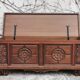 Carved walnut chest of drawers, 1970s
