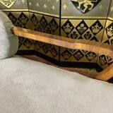 Art Deco era meridian in taupe velvet