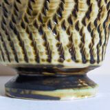 Ceramic planter with vintage scarifications from the 1950s