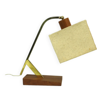 Rare Danish Modern Mid Century Teak & Brass desk Lamp