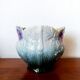Art Nouveau flowerpot with slip peonies