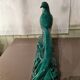 Art Deco Pheasant in Green Ceramic
