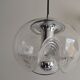 Peill & Putzler "wave" suspension, glass and chrome from the 60s/70s.