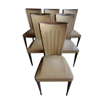 Series of 6 vintage chairs