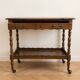 Antique solid oak sideboard with wheels