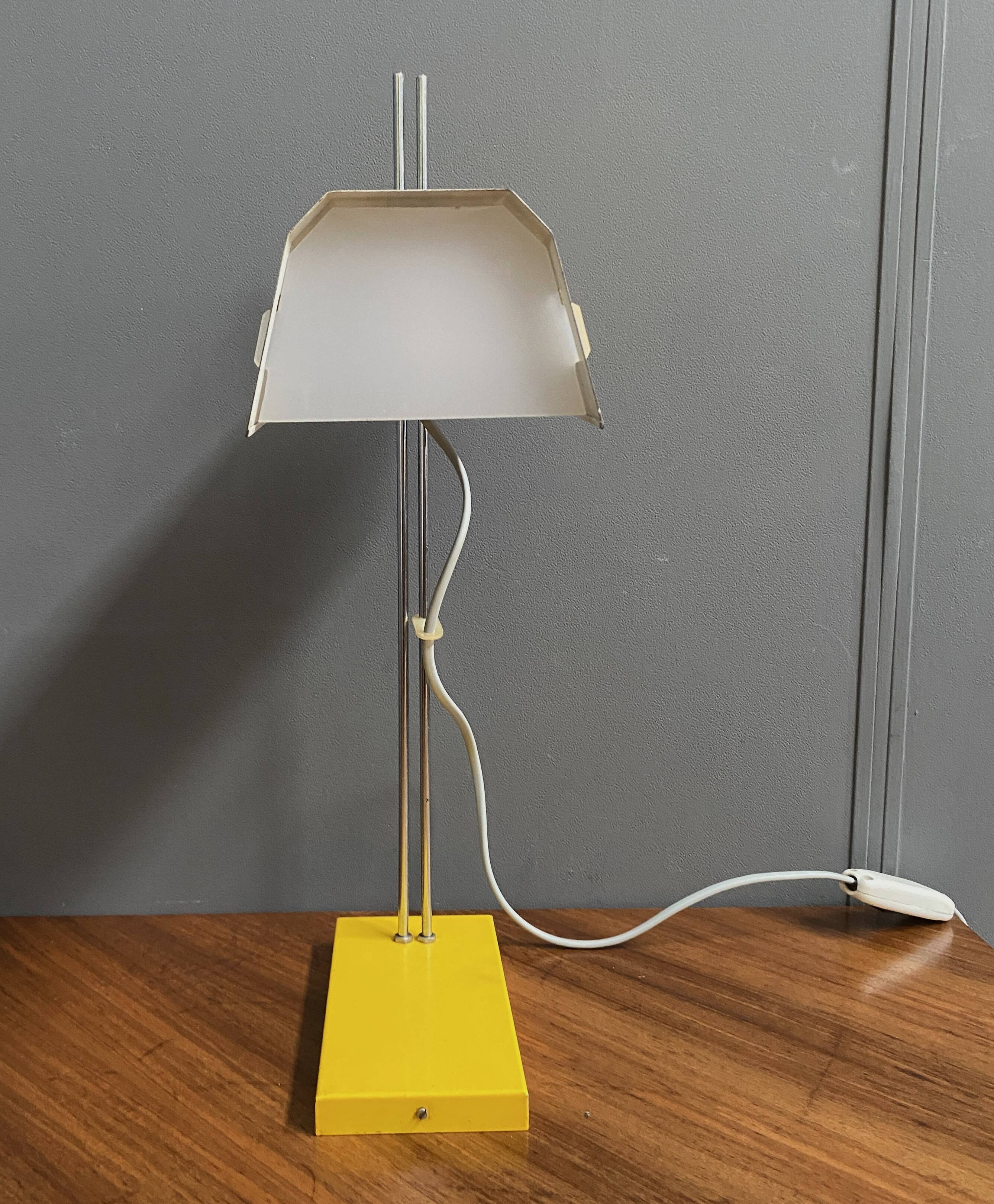 Yellow desk lamp by Josef Hurka for Lidokov model L192-1353