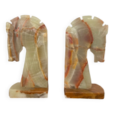 Pair of vintage onyx bookends