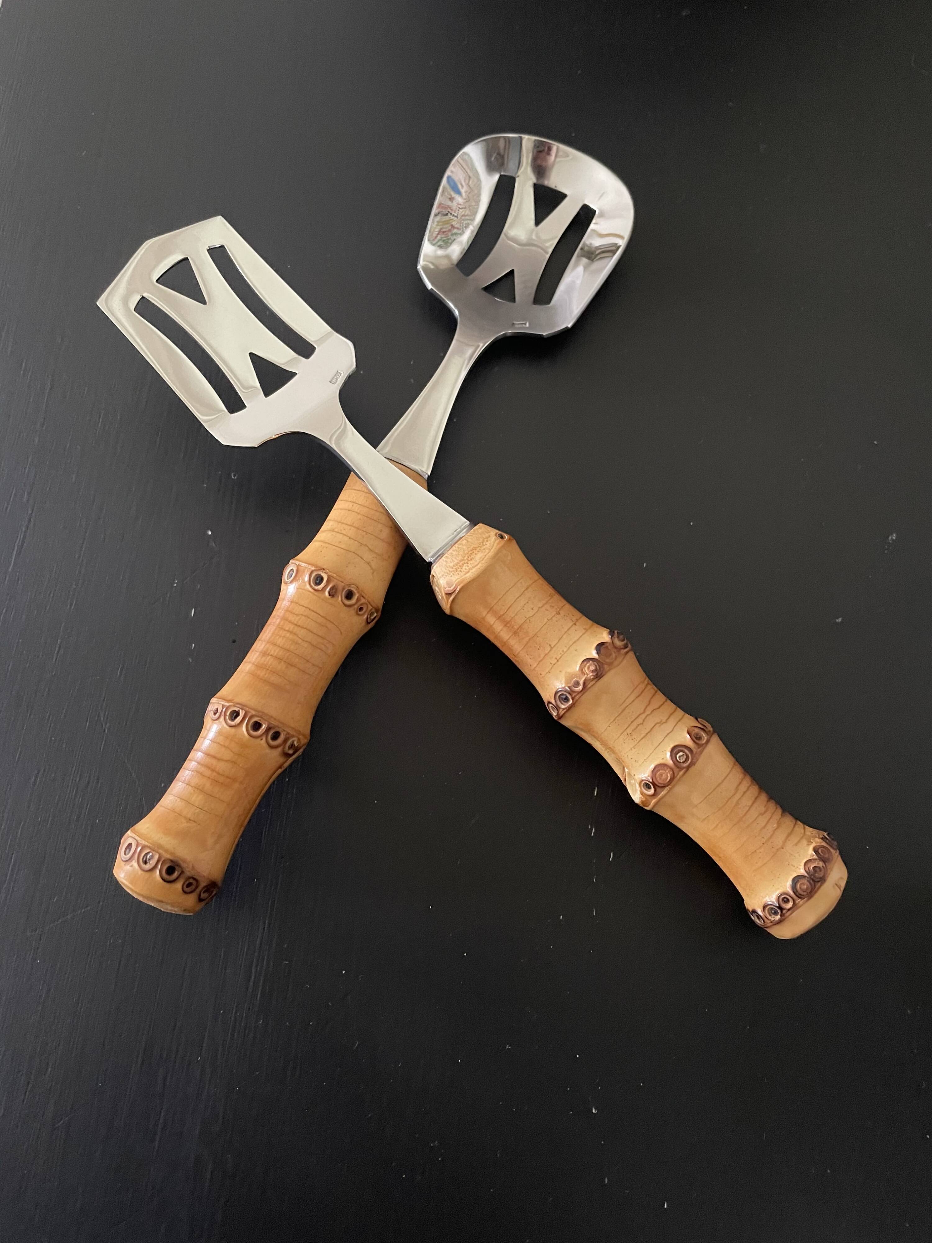 Bamboo serving cutlery