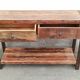 Console 2 drawers in old wood