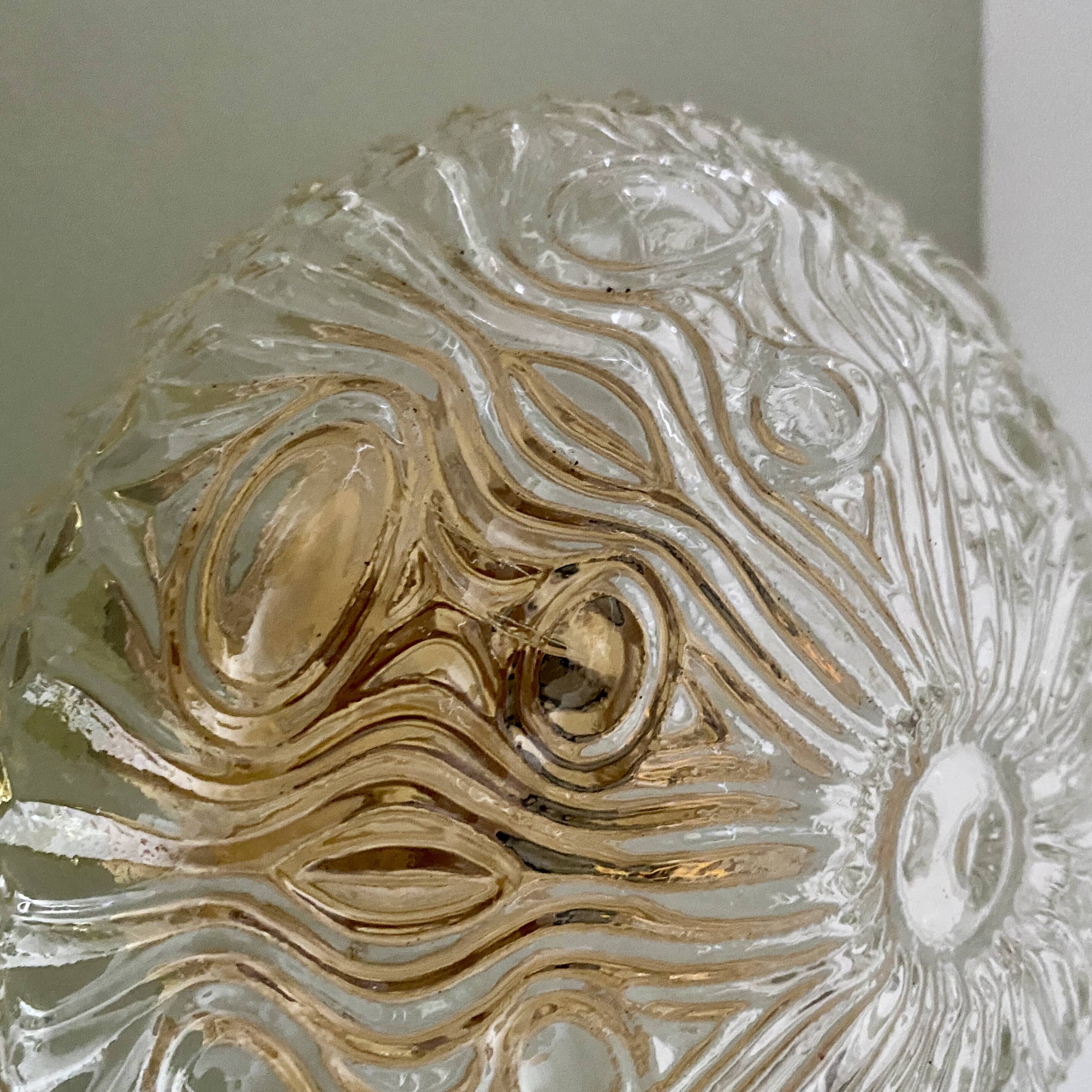 Vintage round glass wall or ceiling light globe