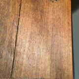 Rustic oak writing table with drawer