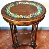 Console en noyer peinte à la main par Vittorio Grifoni, Florence, années 19