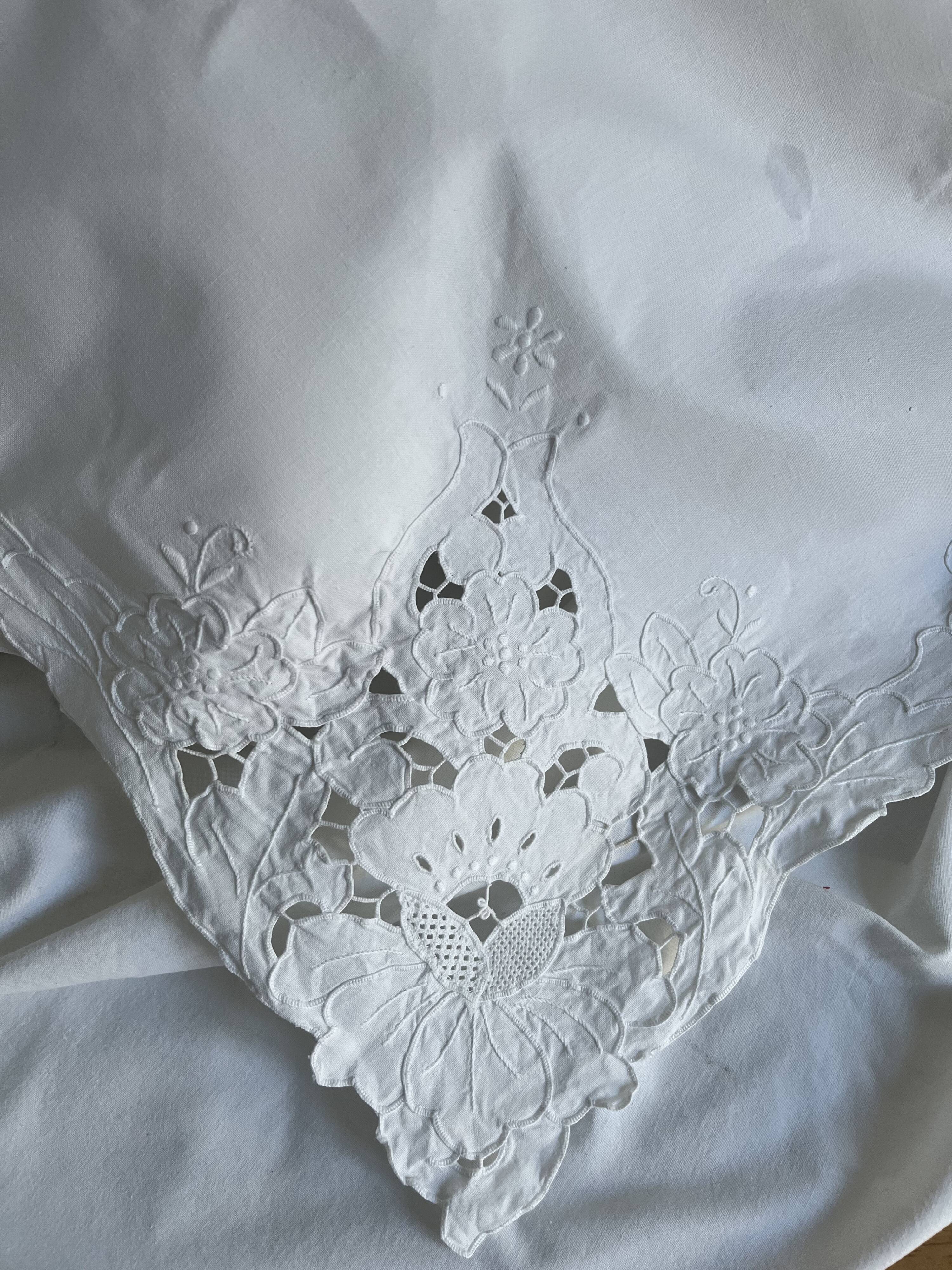 Old embroidered fabric, antique linen