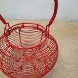 Panier salade œufs rouge ancien