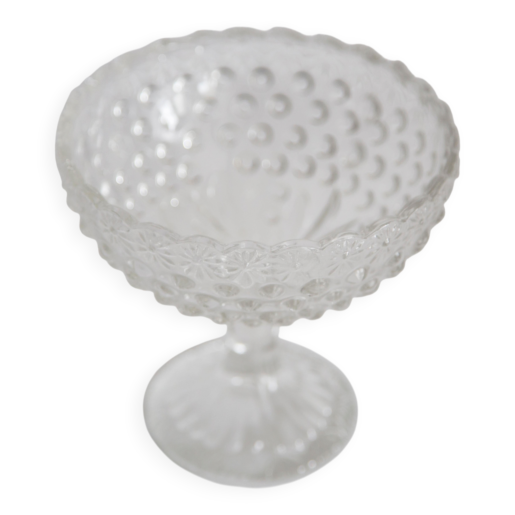 Vintage glass sugar or fruit bowl, Italy, 1960s