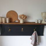 Oak shelf coat rack