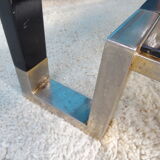 Coffee table metal smoked glasses