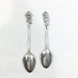 Set of 8 art nouveau silver spoons