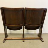 Vintage Two-Seat Cinema Bench from Ton 1950s