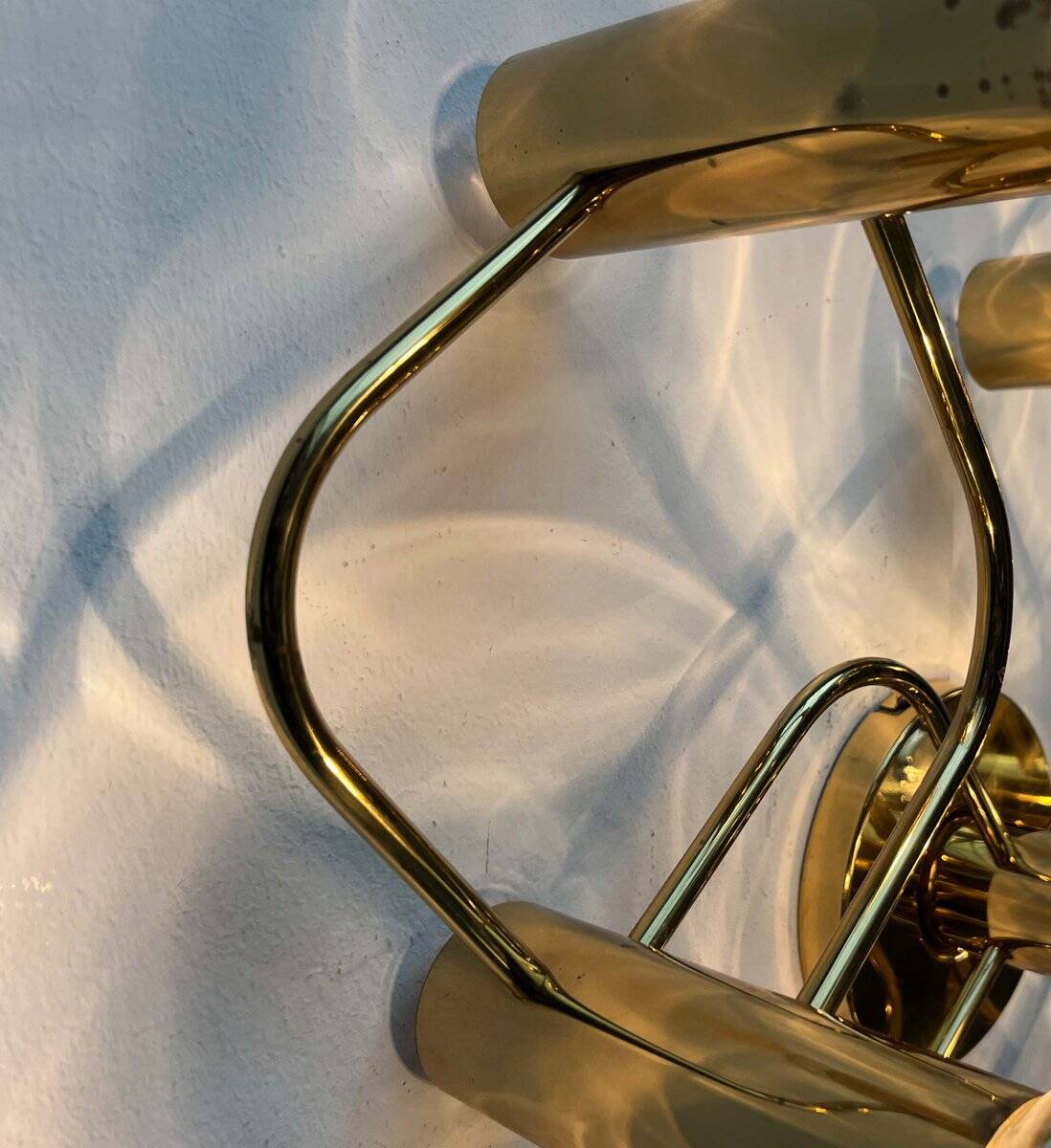 Vintage German wall lamp Hollywood Regency by Gaetano Sciolari for Leola, 1970s.