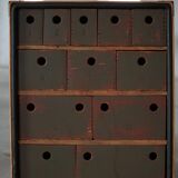 Vintage military-style trunk in leather and wood, late 20th century.