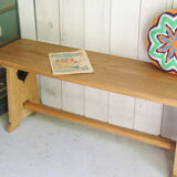 Old cottage bench in solid wood