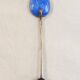 6 mocha spoons in solid silver vermeil and enamelled silver lion passant