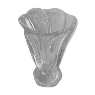 Ancient Crystal Vase From VANNES Decoration France Vintage