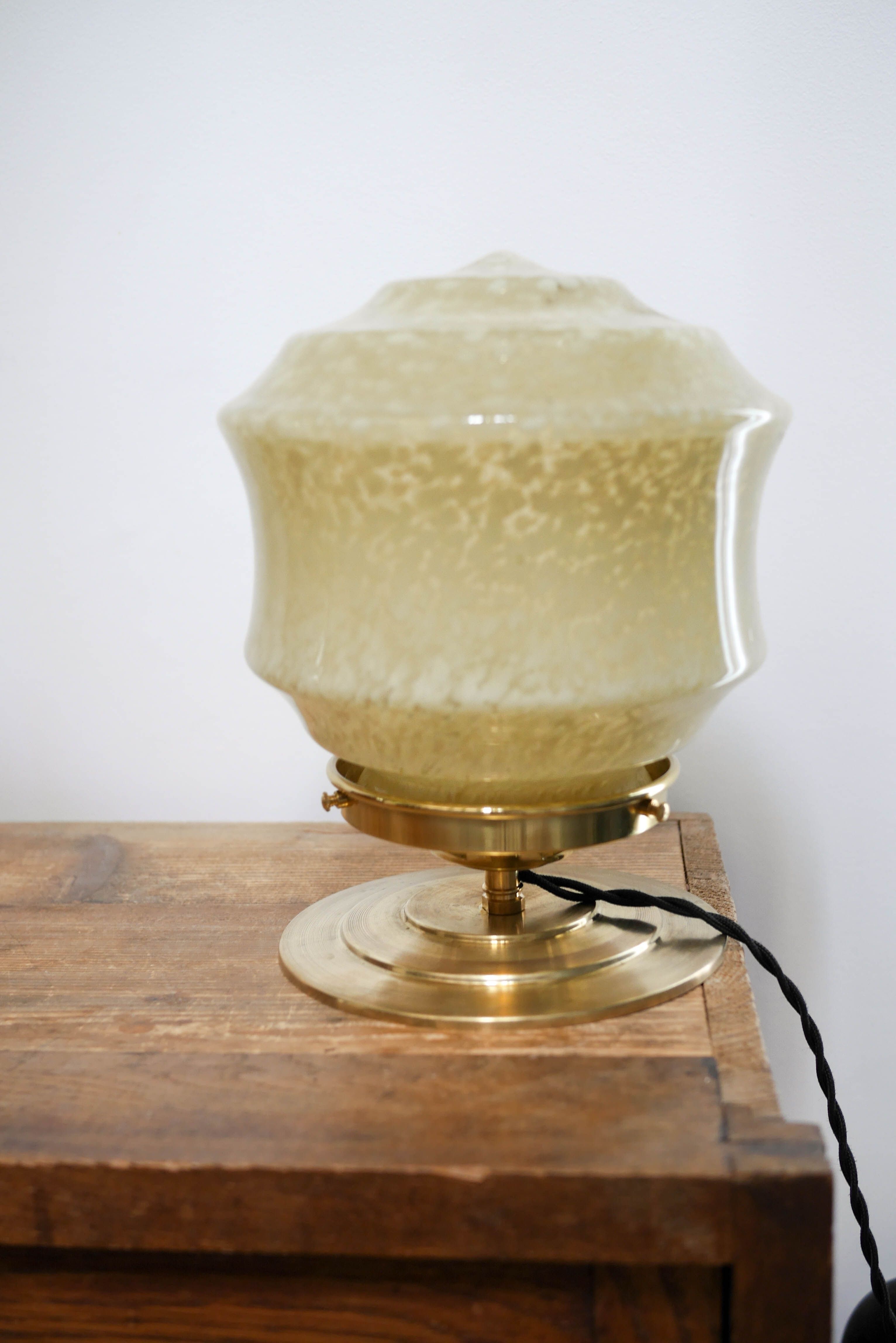 Vintage glass installation lamp from Clichy