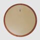French round wooden mirror with elegant blue and white glass decoration, 19