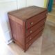Rare - belle commode art déco 4 tiroirs - années 60 - Patine noyer - Pieds moustache