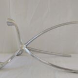Chrome and blue seventies candlestick