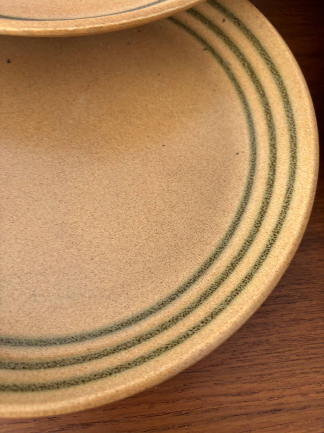 Lot de 6 assiettes en grès sarreguemines - grès vintage