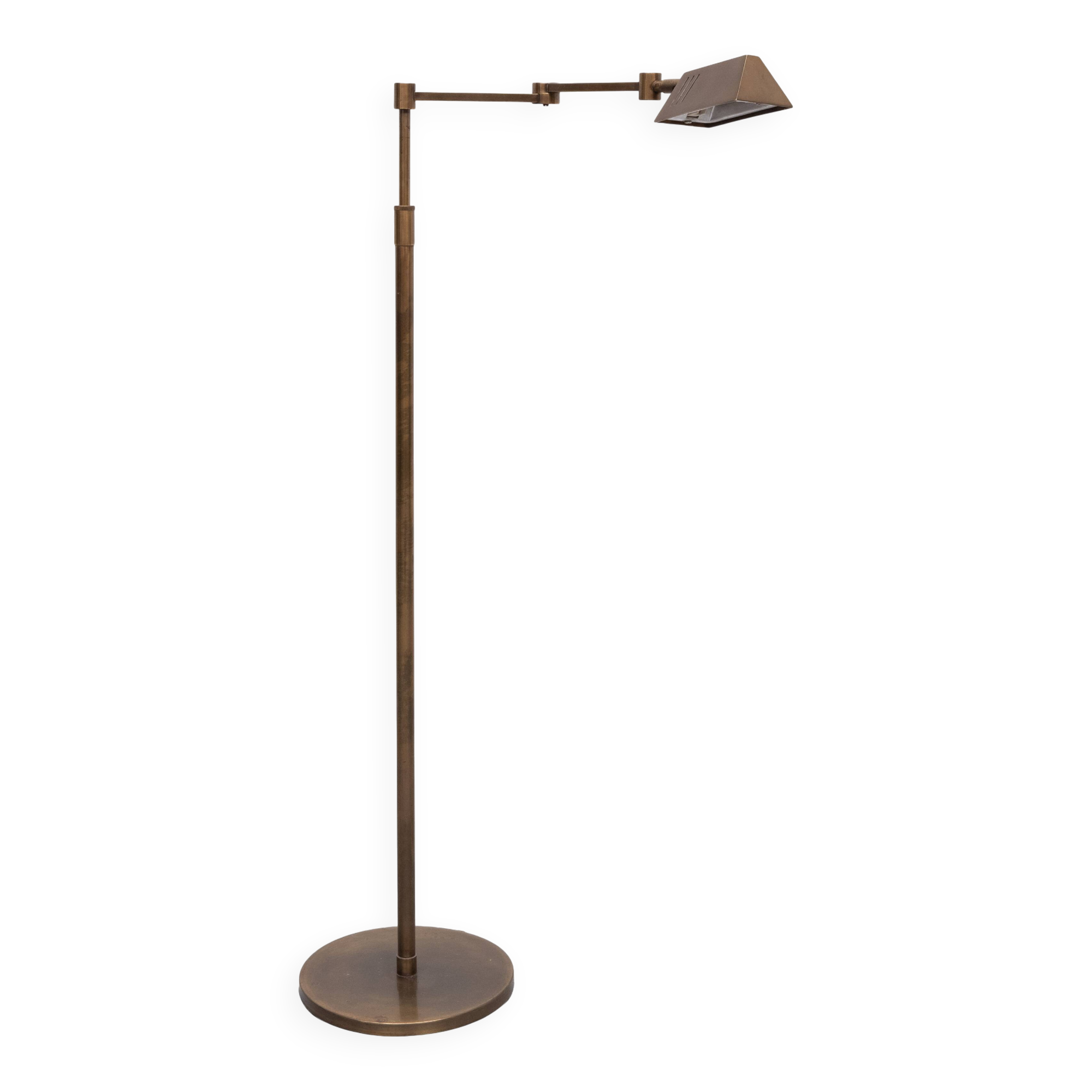 Bronze Library swing arm floor lamp Halogen Germany