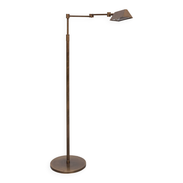 Lampadaire halogène à bras articulé en bronze, Allemagne — Beyit