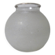 vase en verre granité blanc et or Vintage