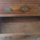 Louis Philippe style chest of drawers with 4 drawers in solid walnut and marble, 1900-1950.