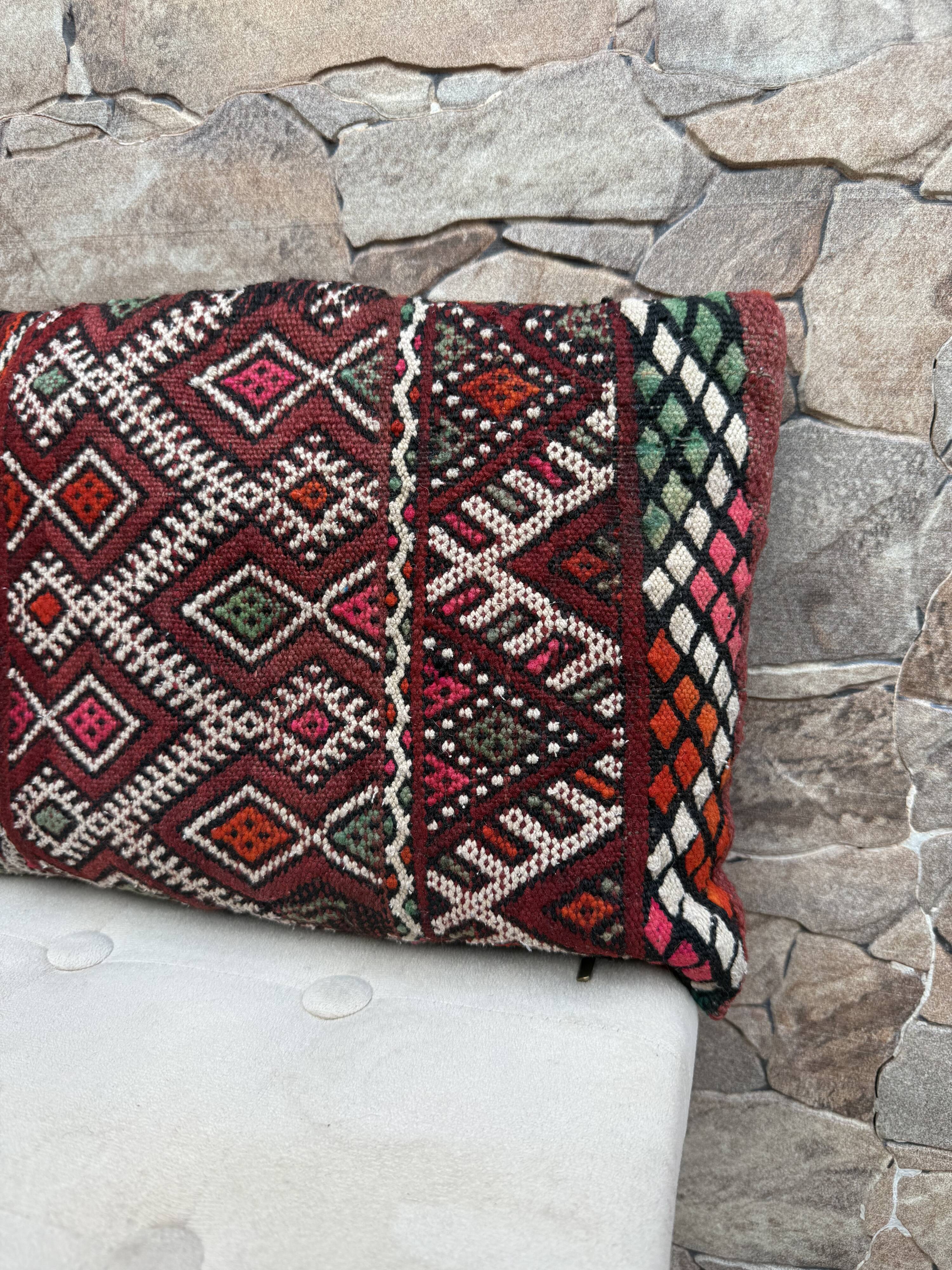 Moroccan pillowcase, Berber cushion cover, woven pillowcase