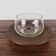 Teak saucer and its glass, Denmark, 1960