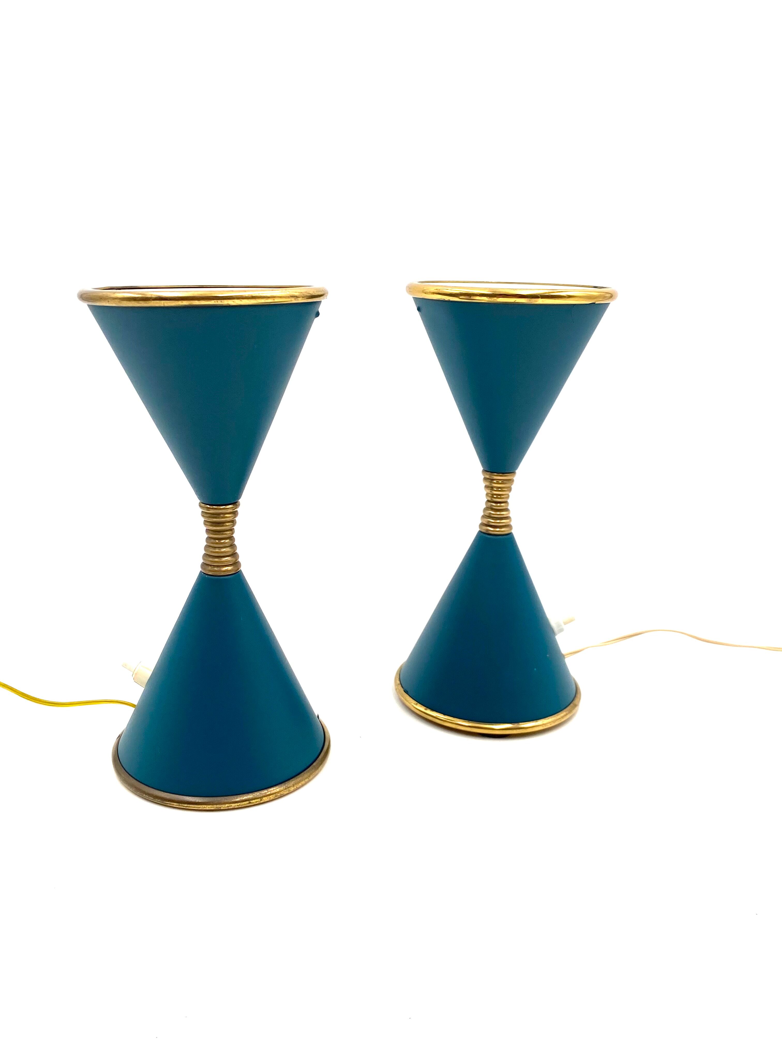 Lampes de table 'Clessidra', d'Angelo Lelii, Arredoluce, Milan Italie, 1960