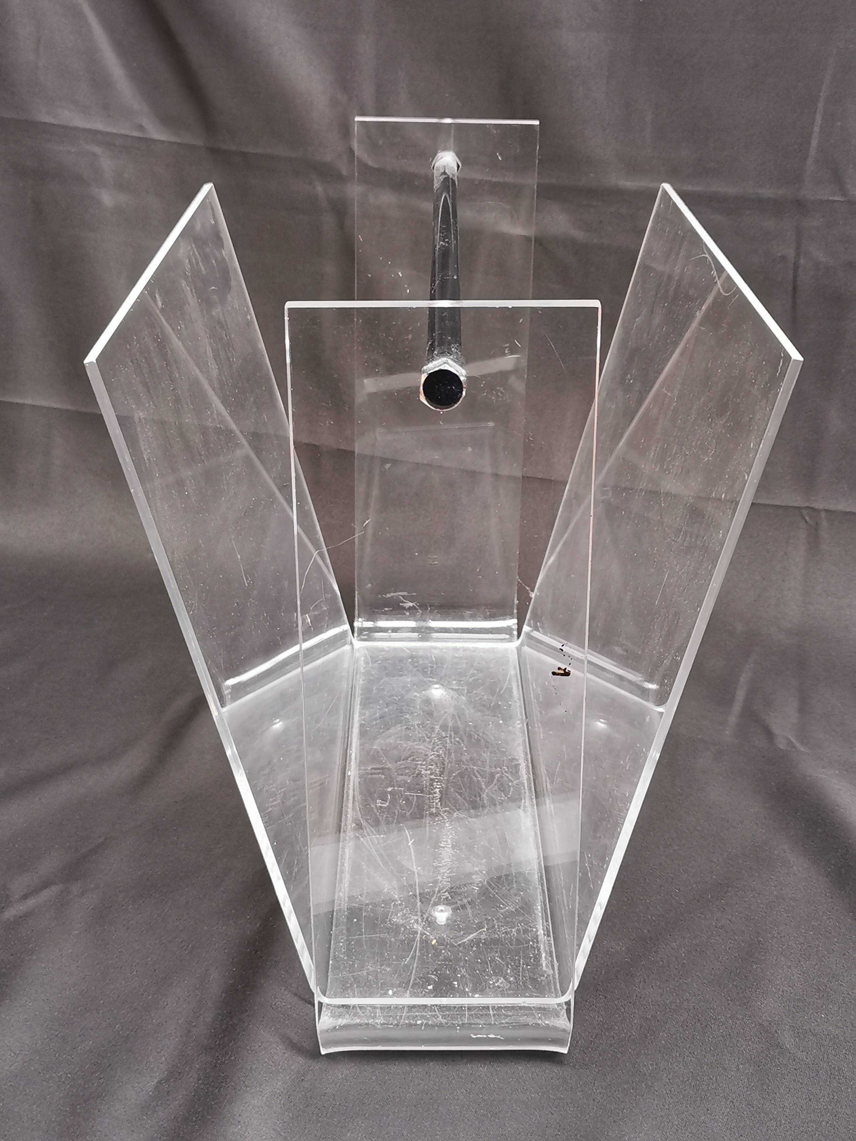 Vintage Plexiglas Magazine Rack 70 DAVID LANGE