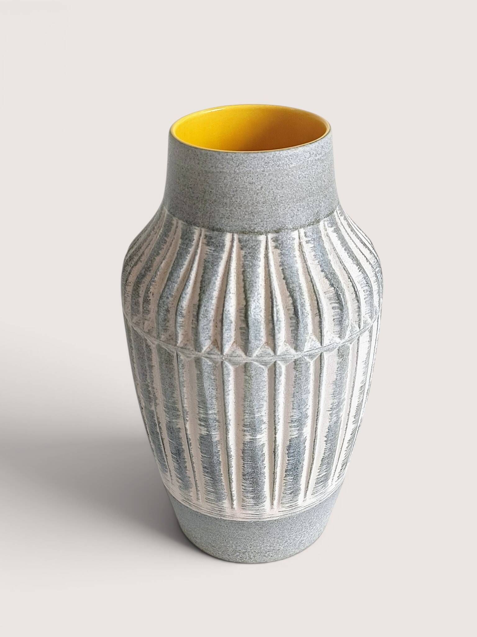 West German Mid-Century Modern Stoneware Vase by Bay Keramik, 1950s